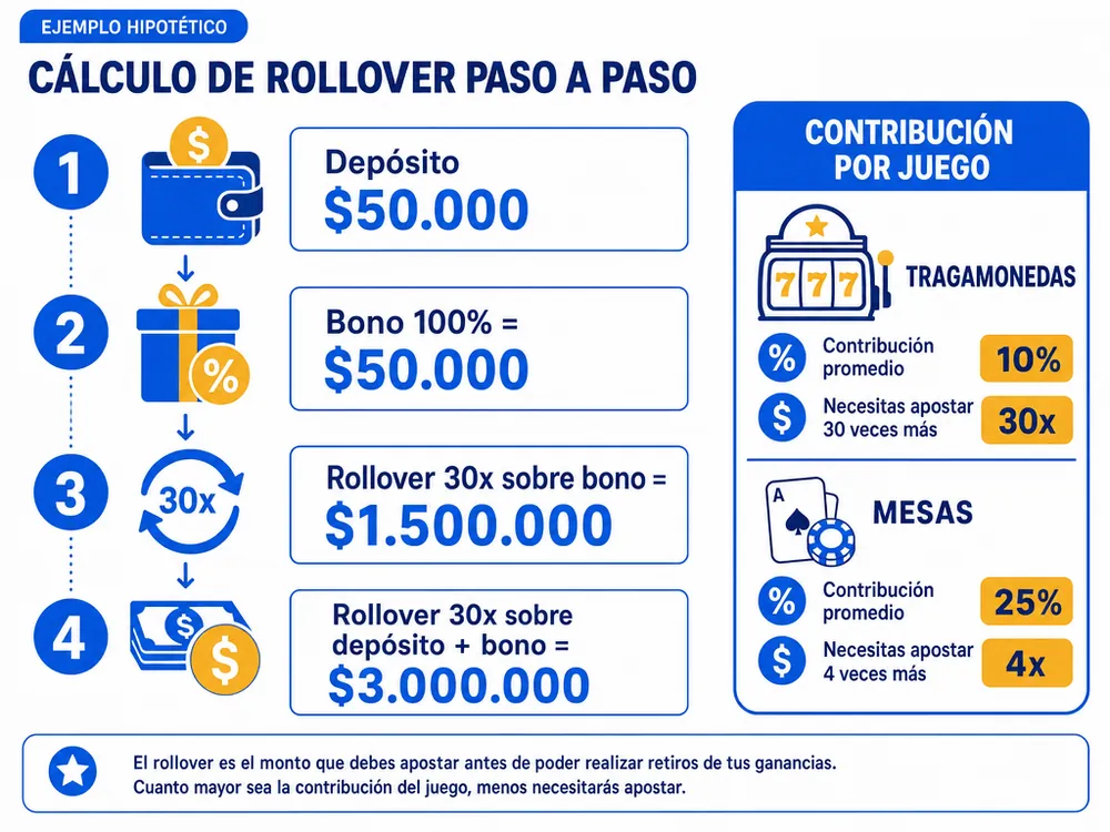 Cómo se calcula el requisito de apuesta de un bono de bienvenida, paso a paso